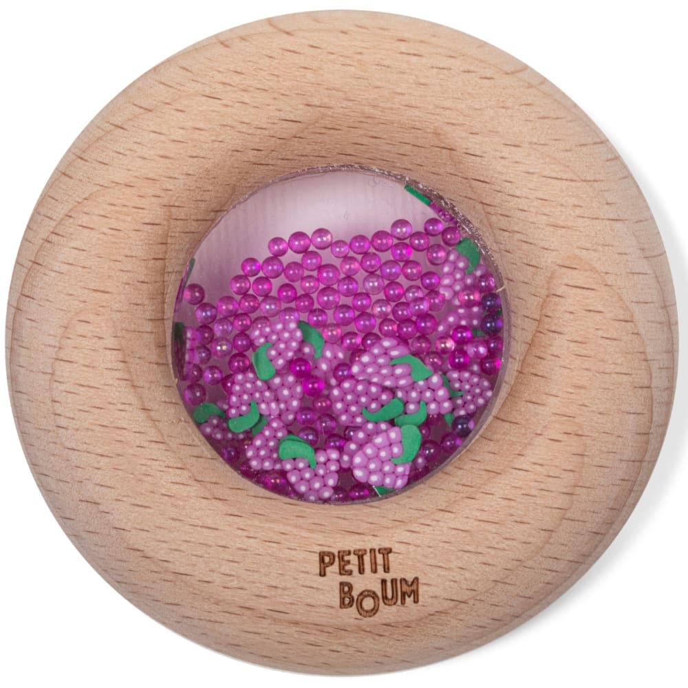 Petit Boum Sensorischer Donut Trauben VIOLETT Öko-Tex Zertifikat HOLZ Baby
