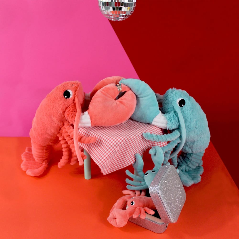 Plüschhummer mutter und ihr Baby korallen - Maisons Du Monde