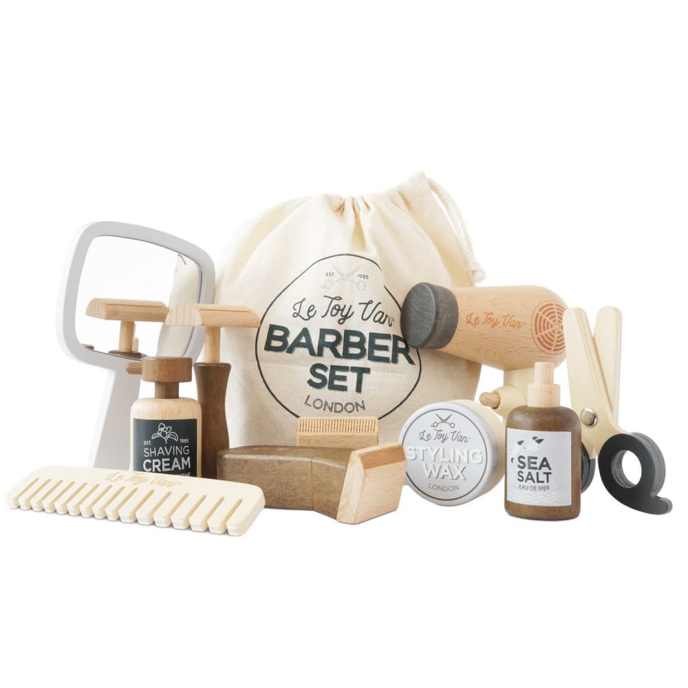 Le Toy Van Friseur und Barbier Set BEIGE HOLZ Kinder