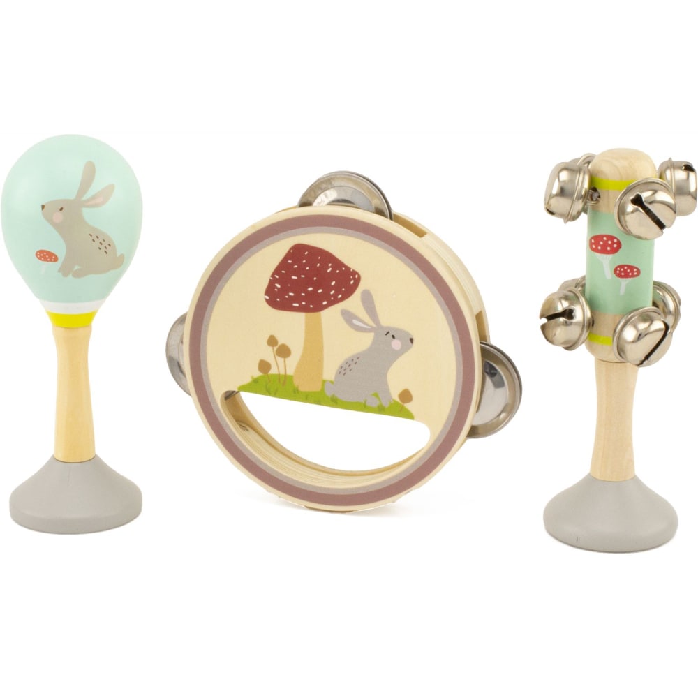 Ulysse Kaninchen-Musikset BEIGE HOLZ Baby