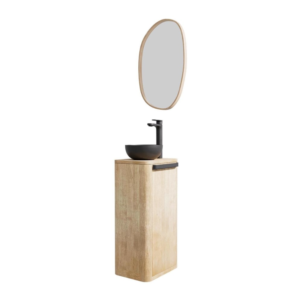 Ensemble meuble lave mains  + vasque + miroir