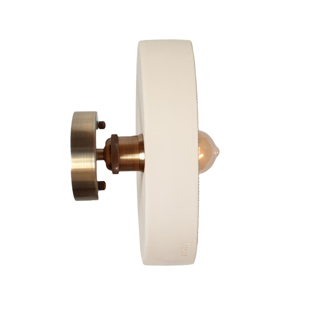 Applique murale en terre cuite blanche