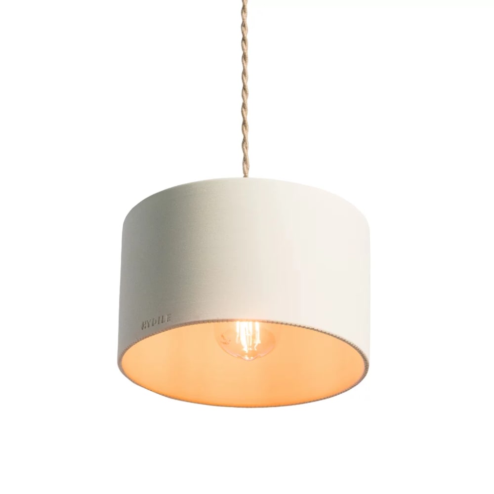 Suspension en terre cuite blanche