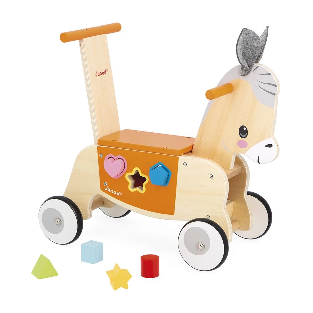 Janod Esel-Reittier ORANGE HOLZ Kinder