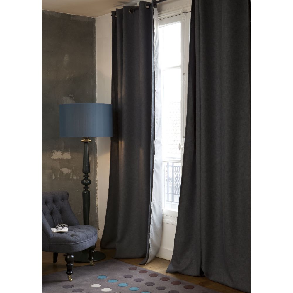Moondream Thermo-Vorhangfutter Winter Klettband Grau MC8011 135Lx240H style classic chic Grau Pes - Polyester