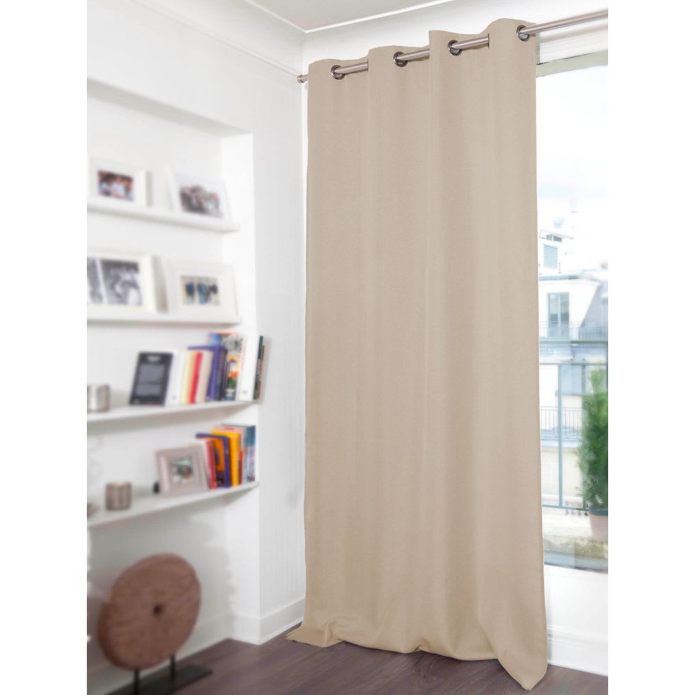 Rideau phonique oeillets beige mc632 130lx250h