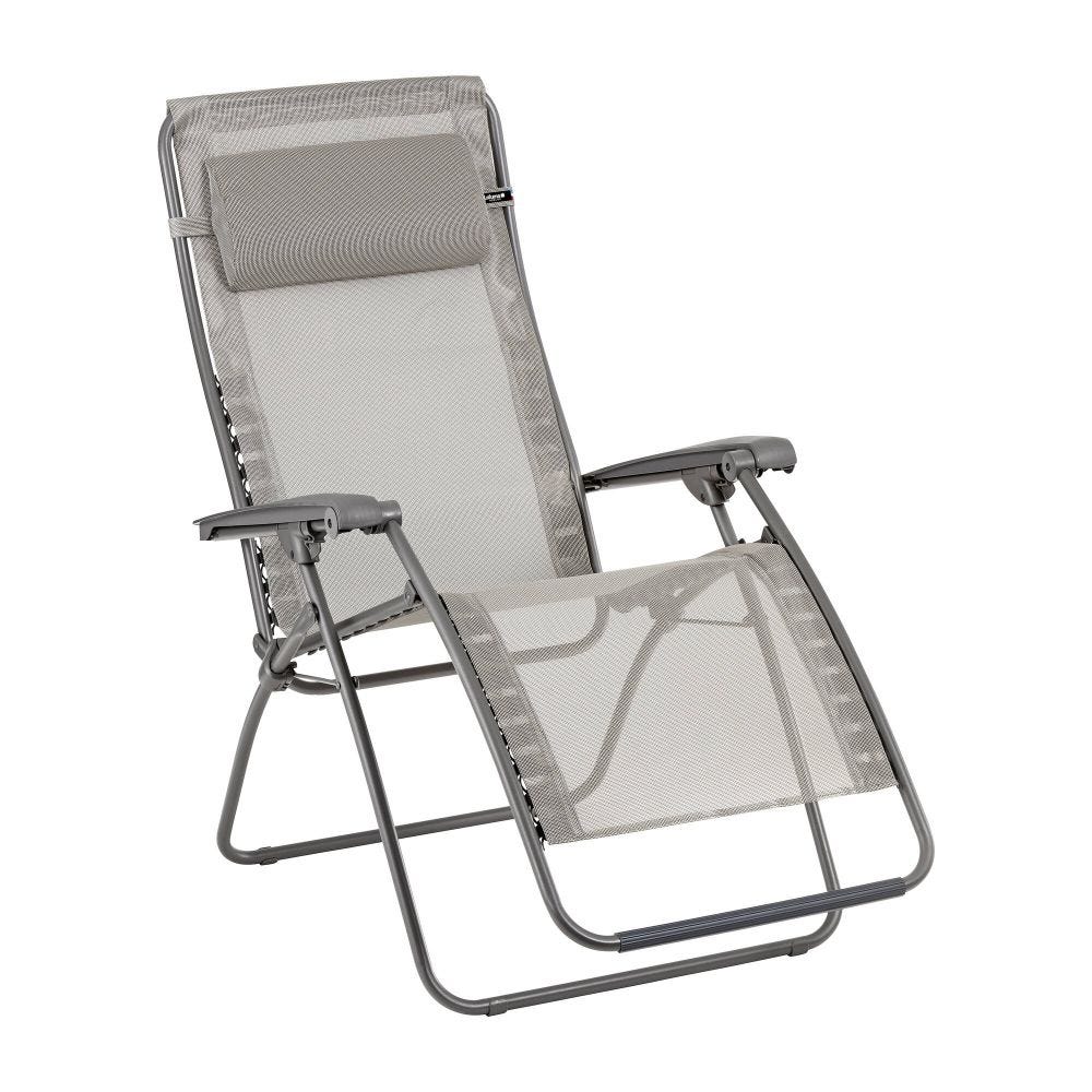 Fauteuil relax zéro gravité en acier gris L87xl67xH115