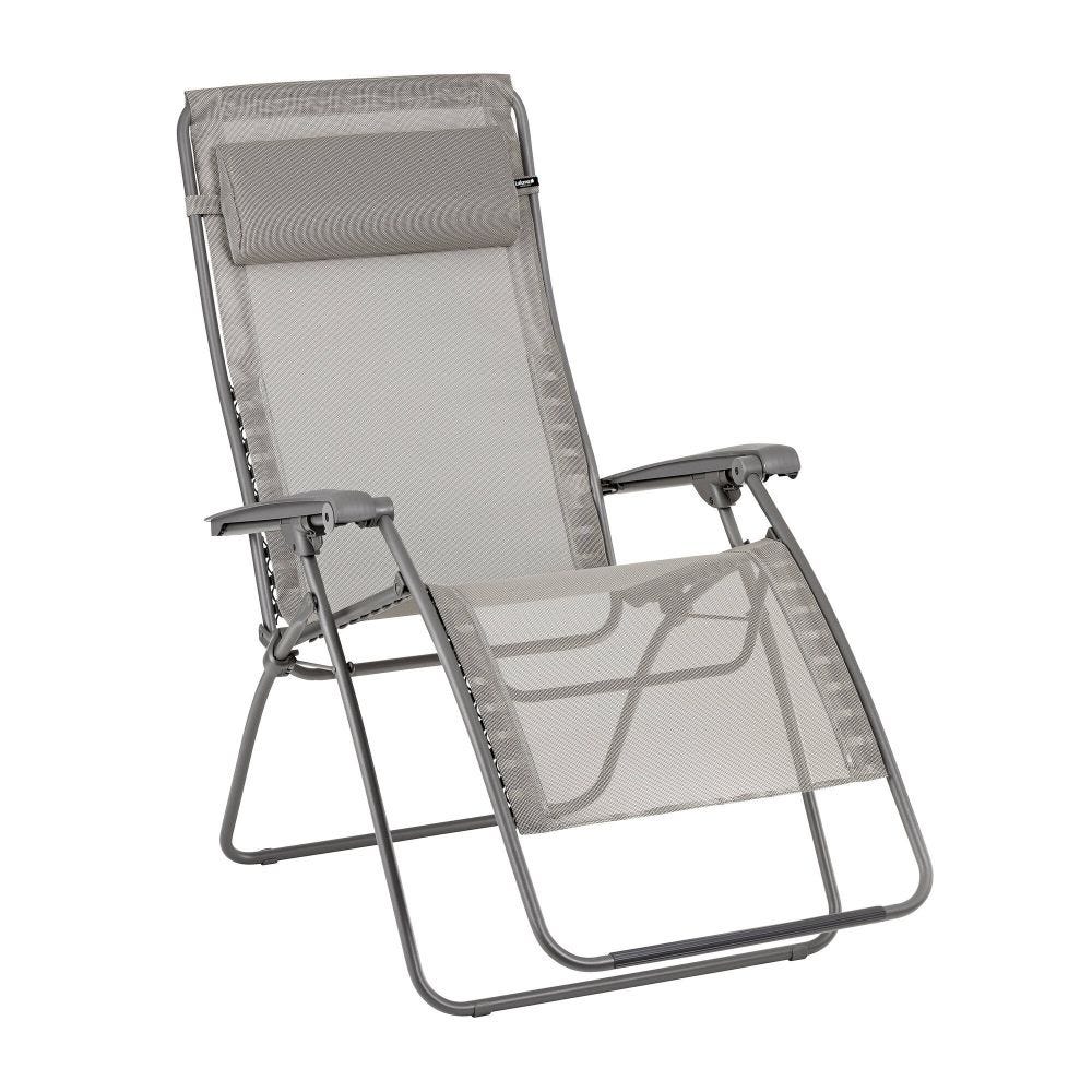 Fauteuil relax zéro gravité en acier gris L96xl72xH123