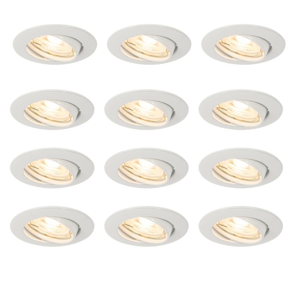 Lot 12 spots encastrés blancs GU10