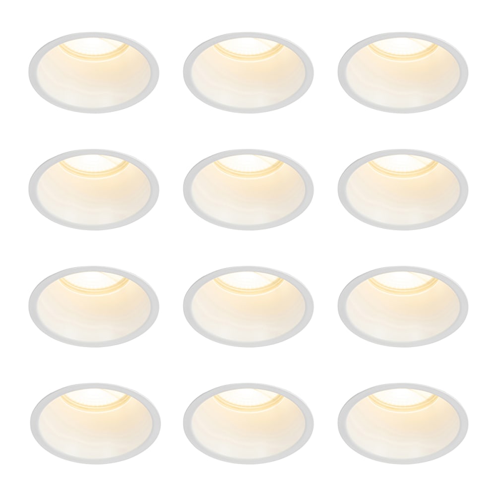 Lot de 12 spots encastrés blancs