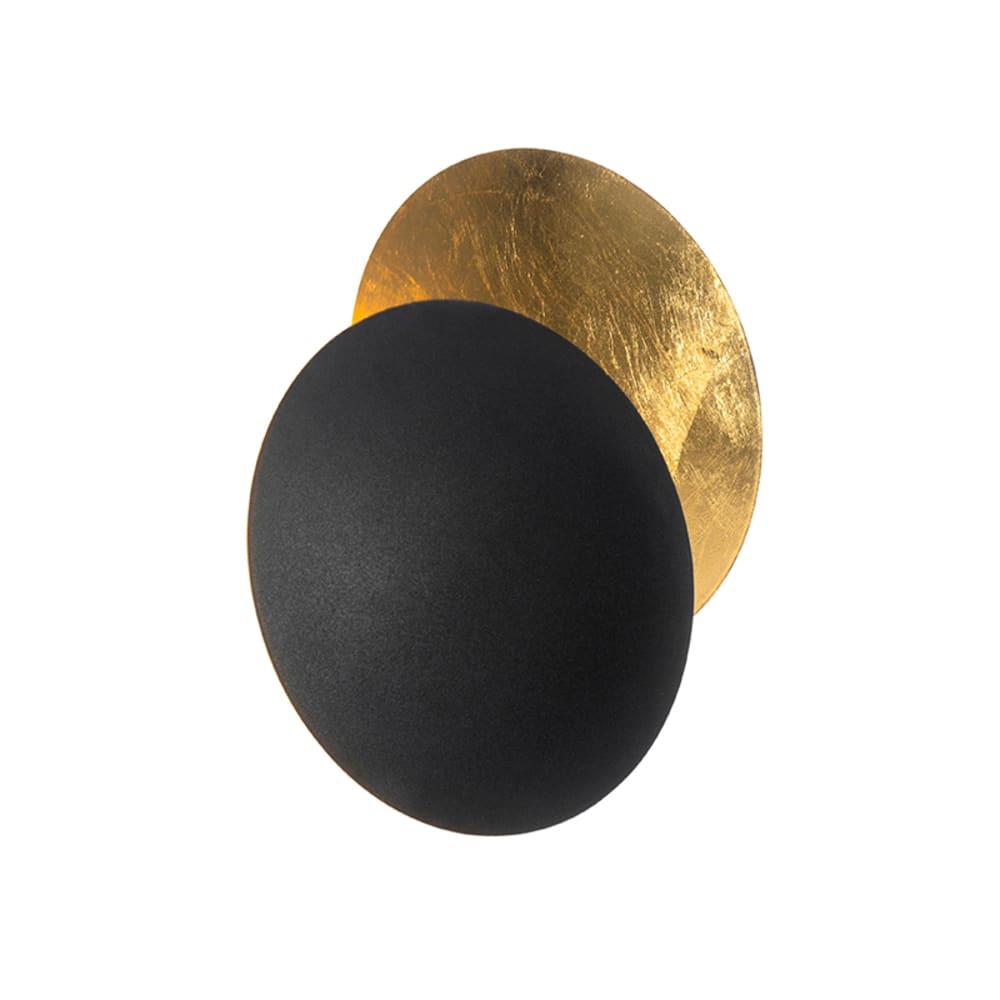 QAZQA Wandlampe schwarz Gold style modern - Metall