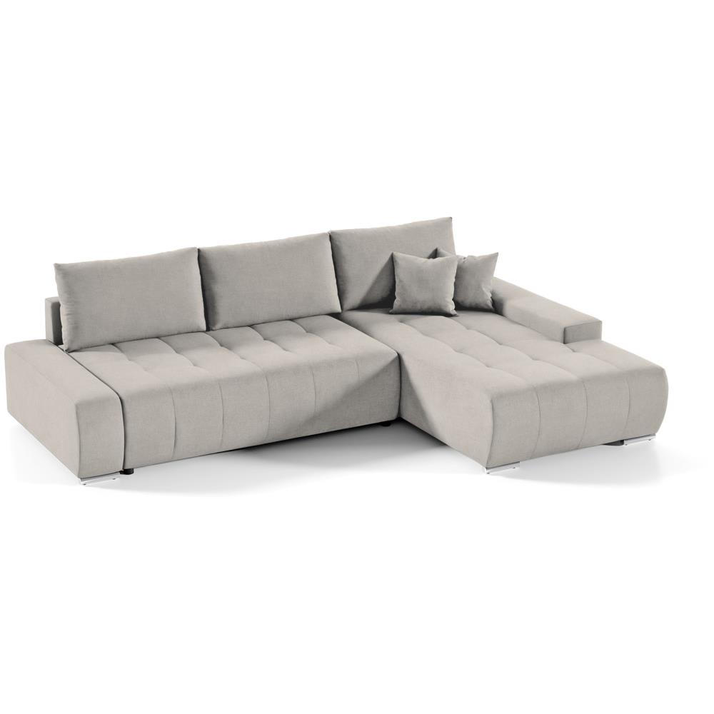 Canapé-lit d'angle beige - droite