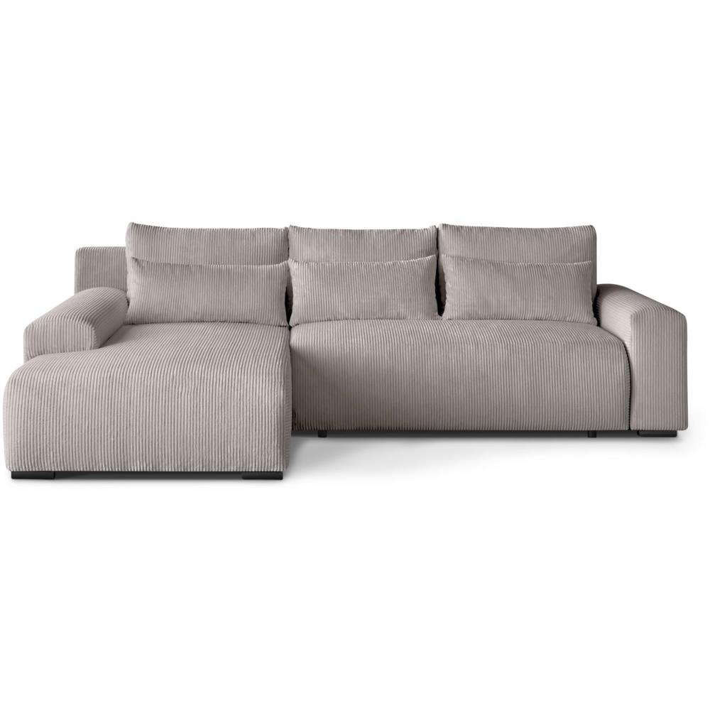 Canapé d'angle convertible cappuccino gauche