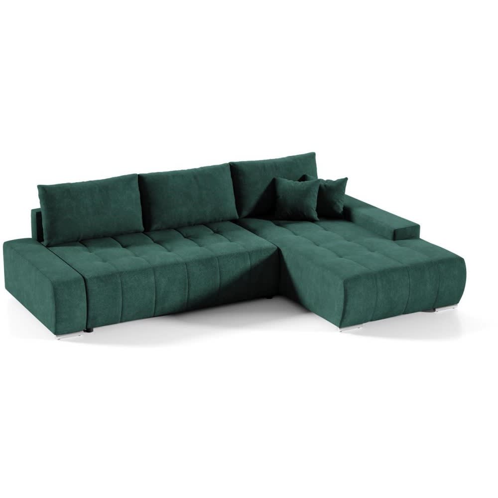 Canapé-lit d'angle Vert - droite
