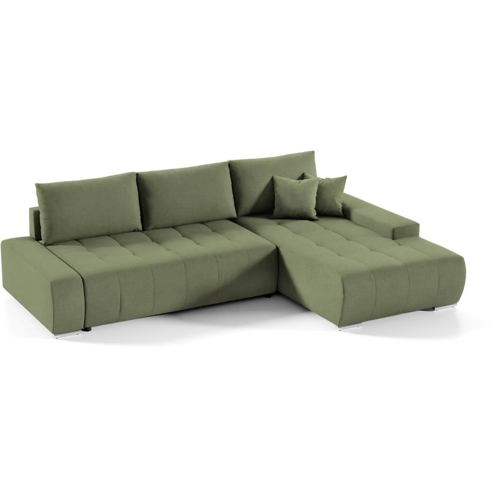 Canapé-lit d'angle vert - droite