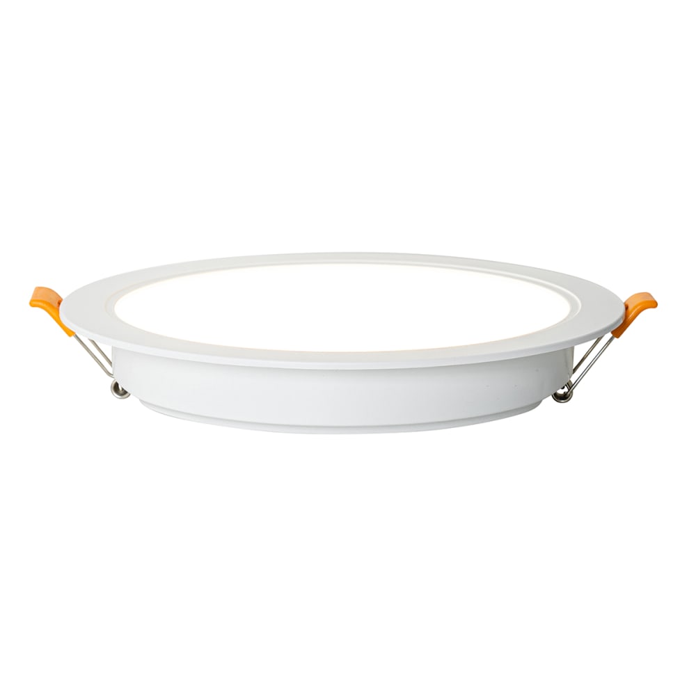 Set mit 6 Einbaustrahlern weiß 17 cm inkl. einstellbarer LED -