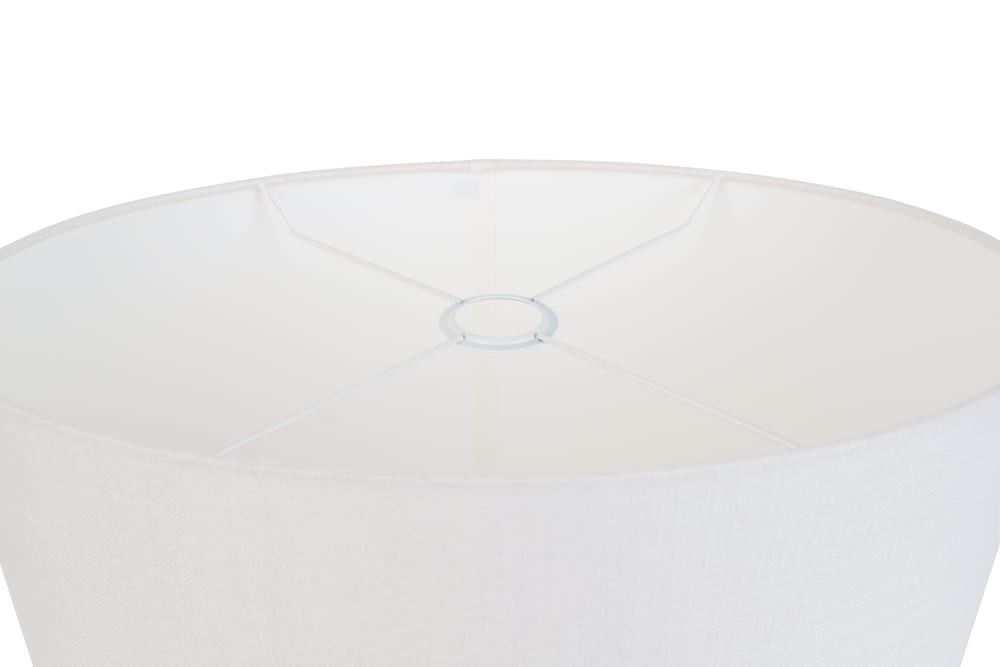 Leinenlampenschirm weiß oval 50/33/25 - Maisons Du Monde