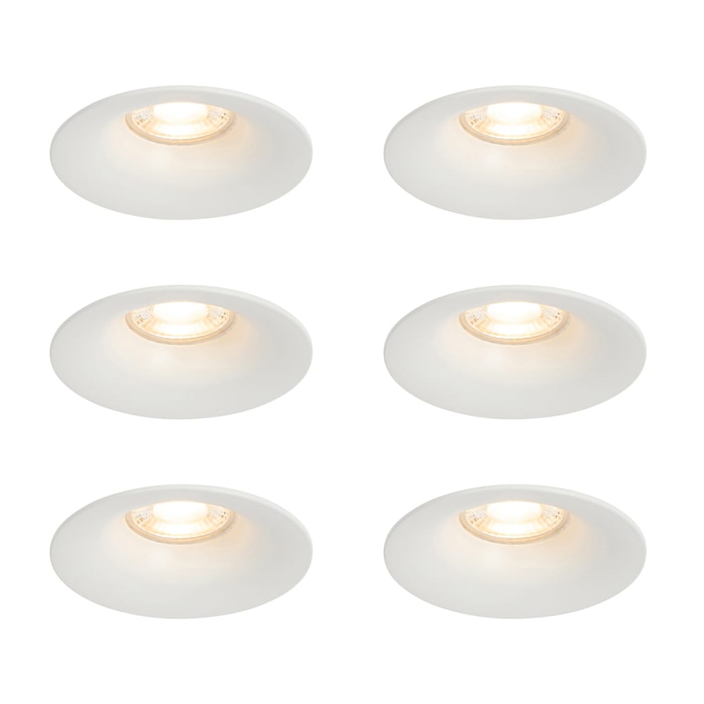 QAZQA Set mit 6 Einbaustrahlern weiß GU10 50 mm style modern - Aluminium