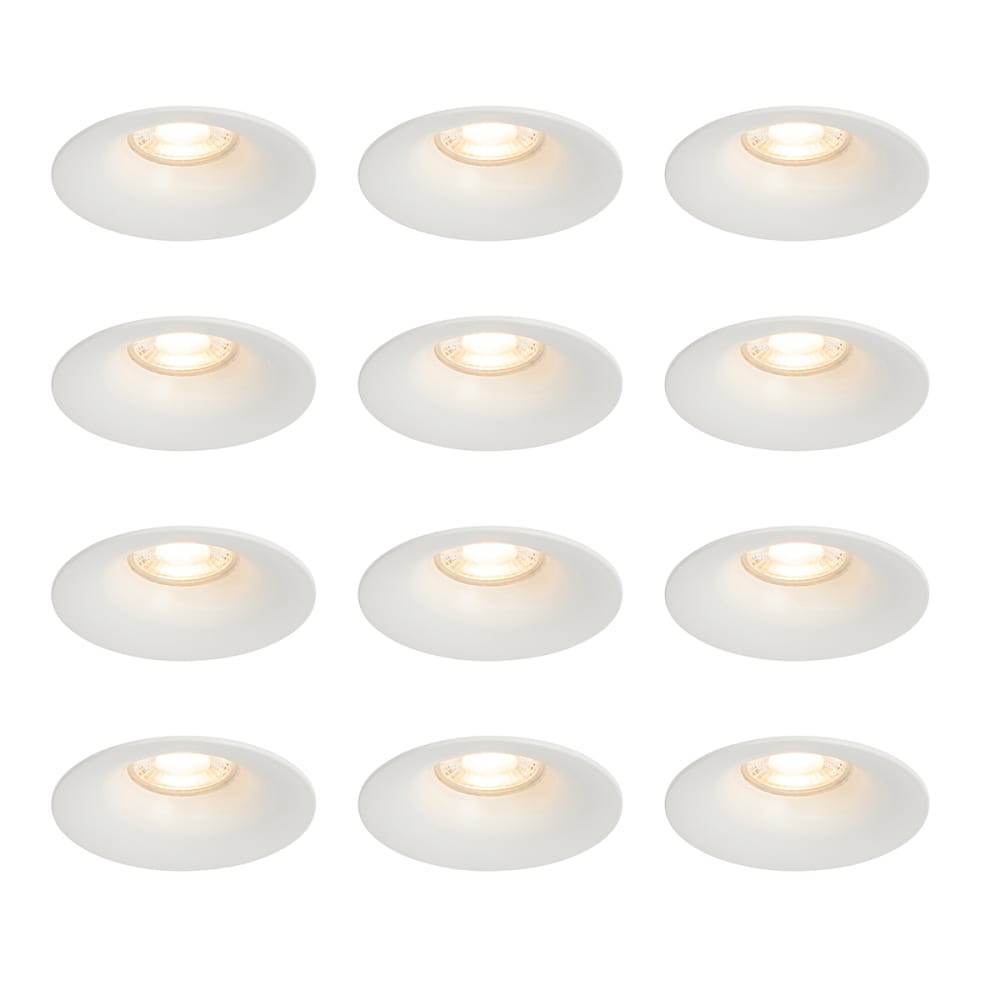 Lot de 12 spots encastrés blancs GU10