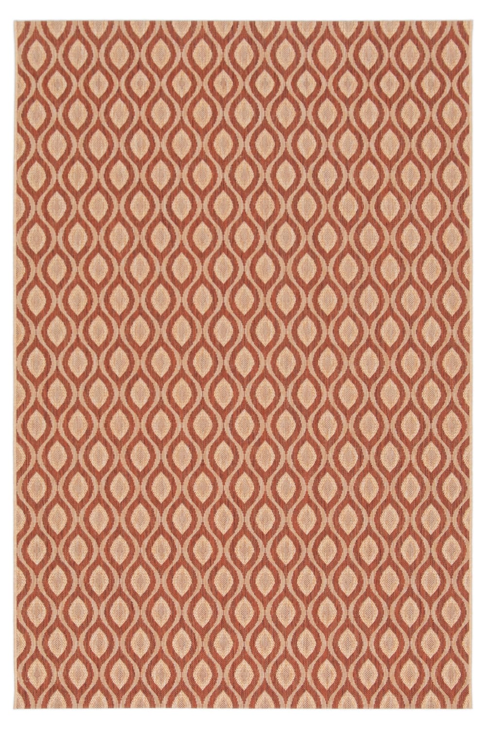 Tapis intérieur extérieur élégant et design terracotta 200 x 290