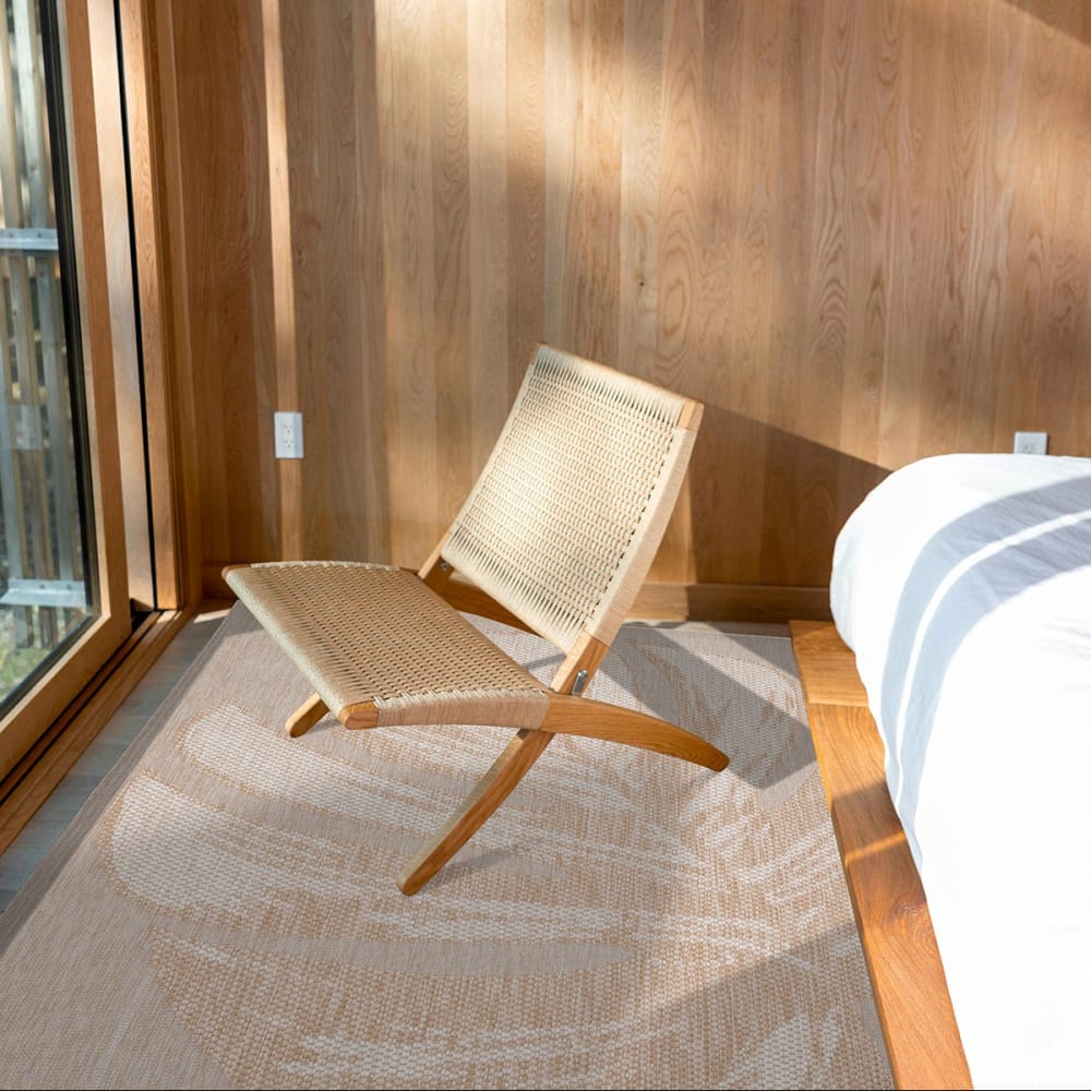 AFK Living Teppich für Innen und Außen mit Skulptureffekt 160 x 230 cm style modern Braun Öko-Tex Zertifikat Pp - Polypropylen