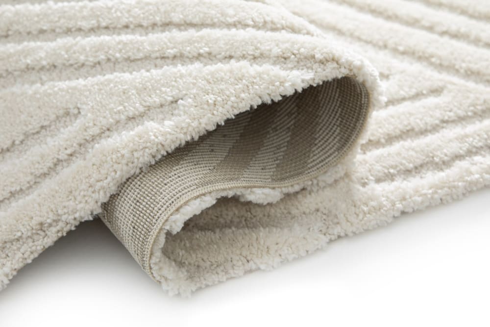 Tapis avec effet relief très doux beige 160 x 230 cm — vue 4