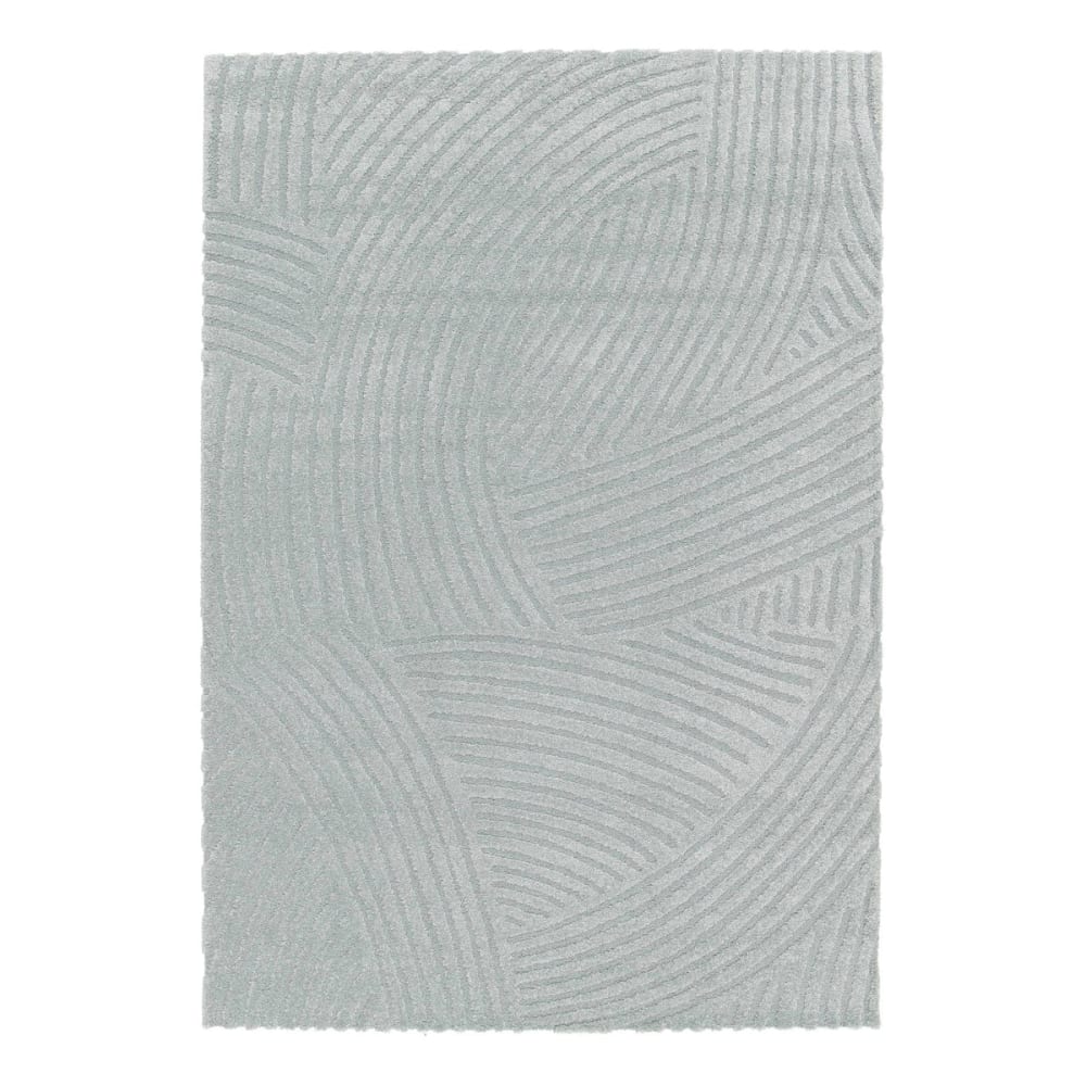 AFK Living Teppich sehr weich mit Relief-Effekt 120 x 170 cm style modern Blau Öko-Tex Zertifikat Pp - Polypropylen