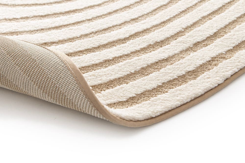 Tapis avec effet relief très doux beige 200 x 290 cm — vue 4
