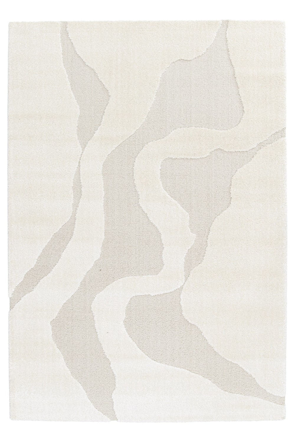 Tapis avec effet relief très doux beige 160 x 230