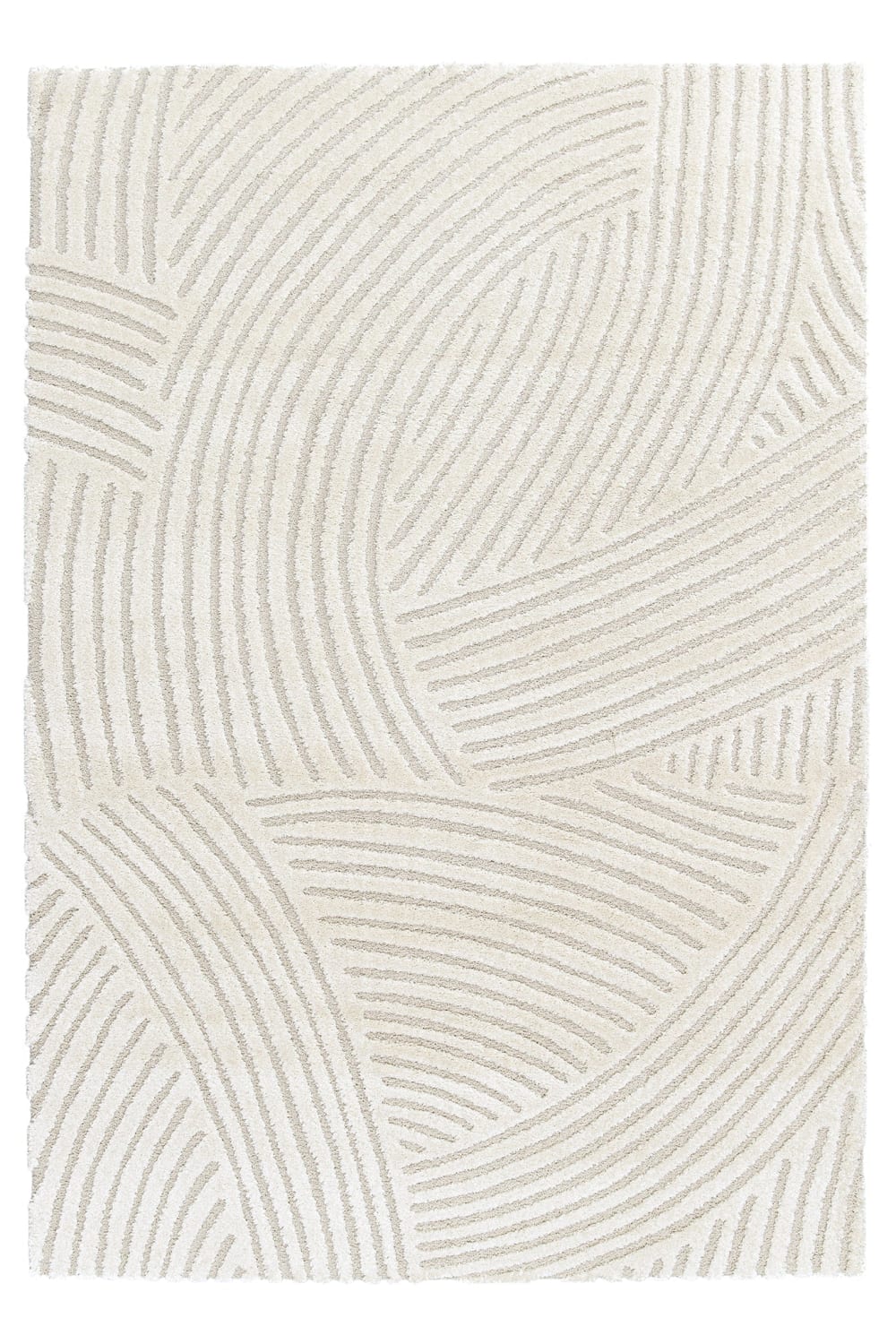 Tapis avec effet relief très doux beige 120 x 170 cm