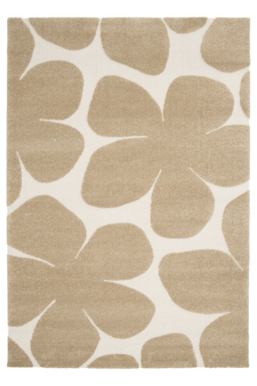 Tapis avec effet relief très doux marron 120 x 170 cm