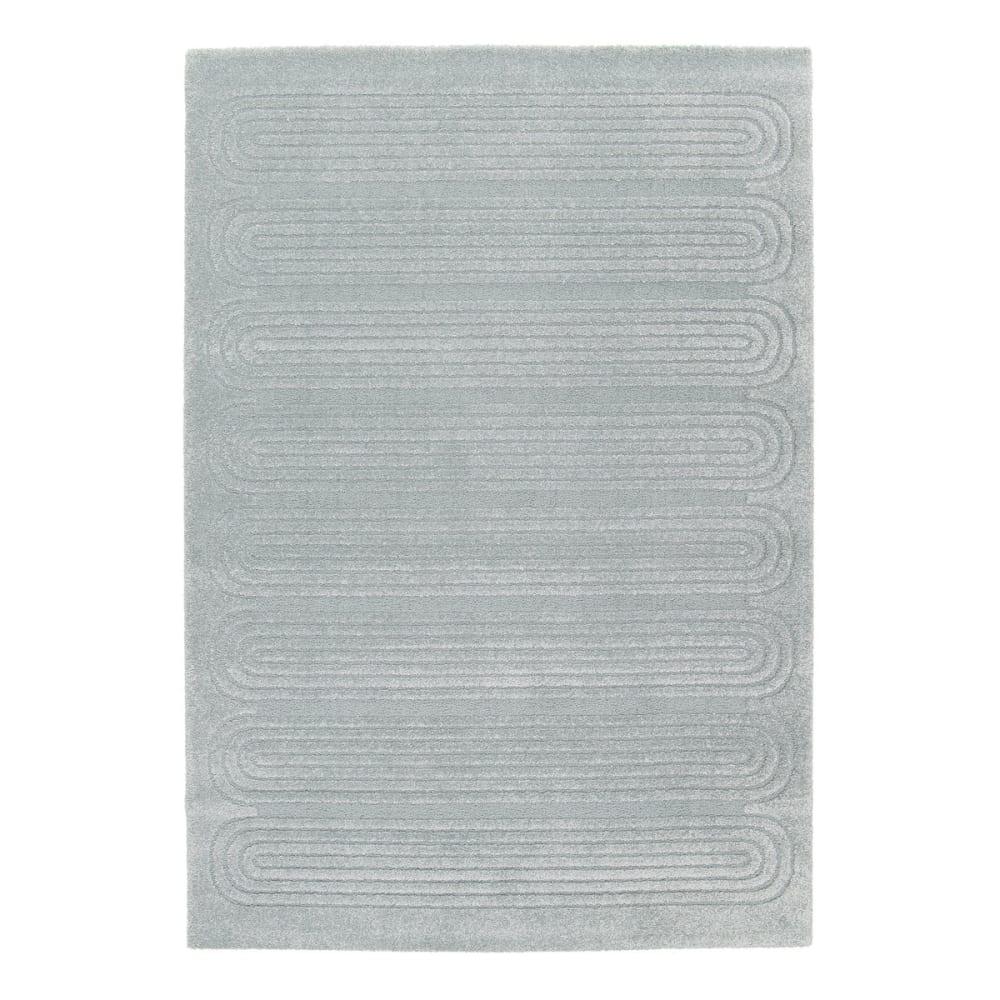 Tapis avec effet relief très doux bleu 160 x 230 cm