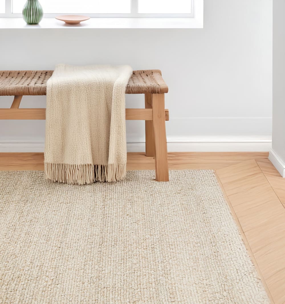 Tapis tissé main bouclé marron 160 x 230 cm — vue 3