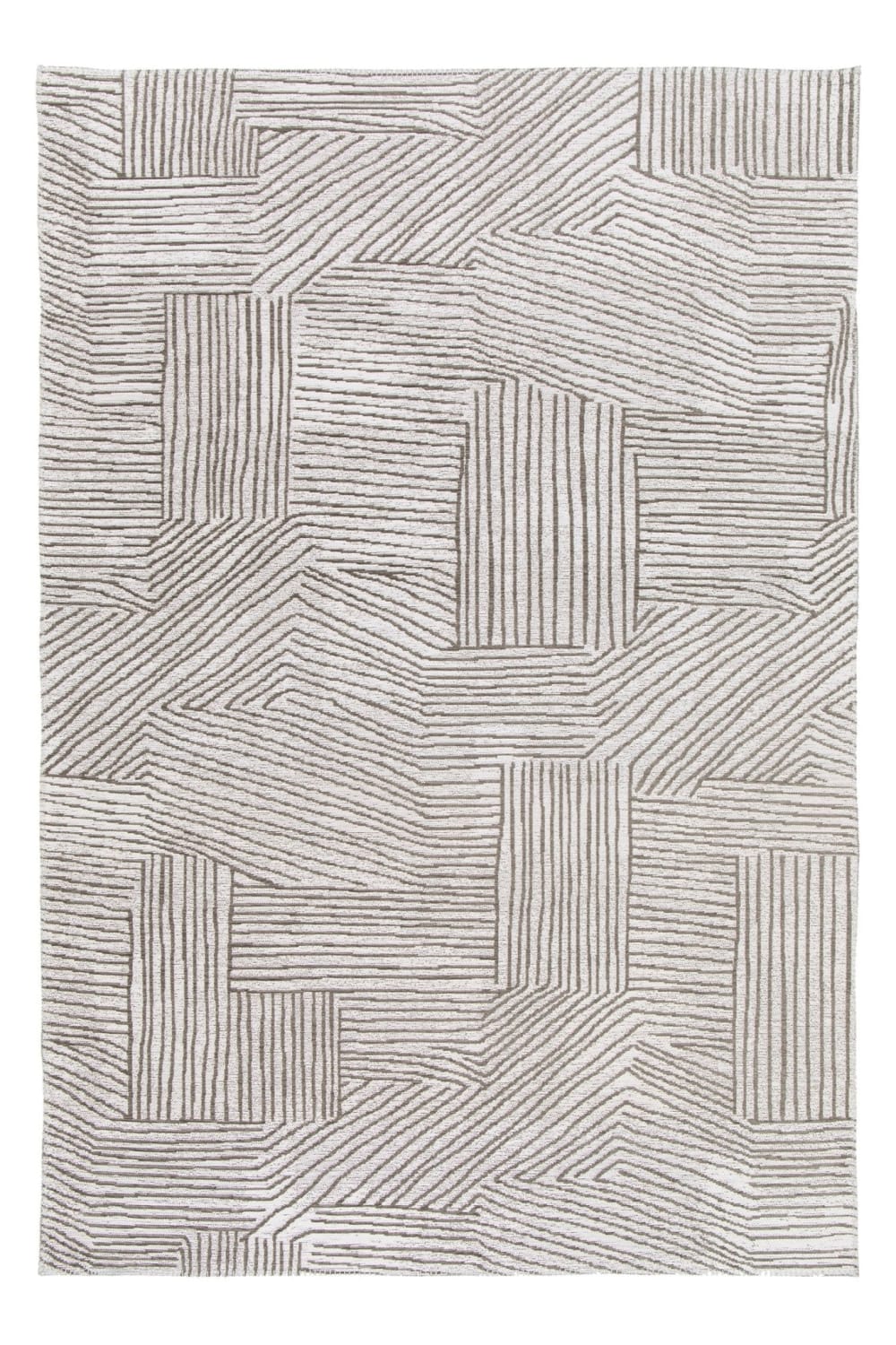 Tapis intérieur extérieur en fibres recyclées gris 160 x 230