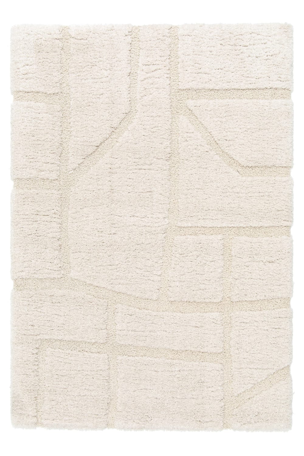 Tapis épais ultra doux blanc 160 x 230 cm