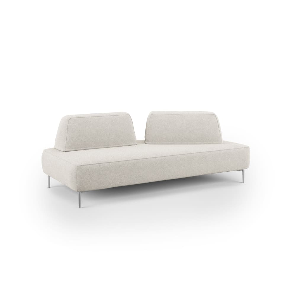 Canapé modulable avec dossier amovibles 212 cm blanc