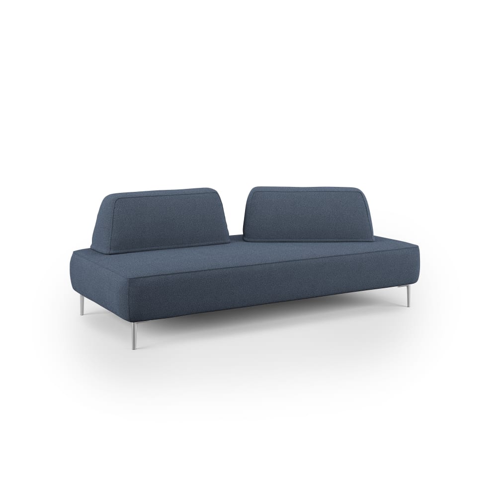 Canapé modulable avec dossier amovibles 212 cm bleu