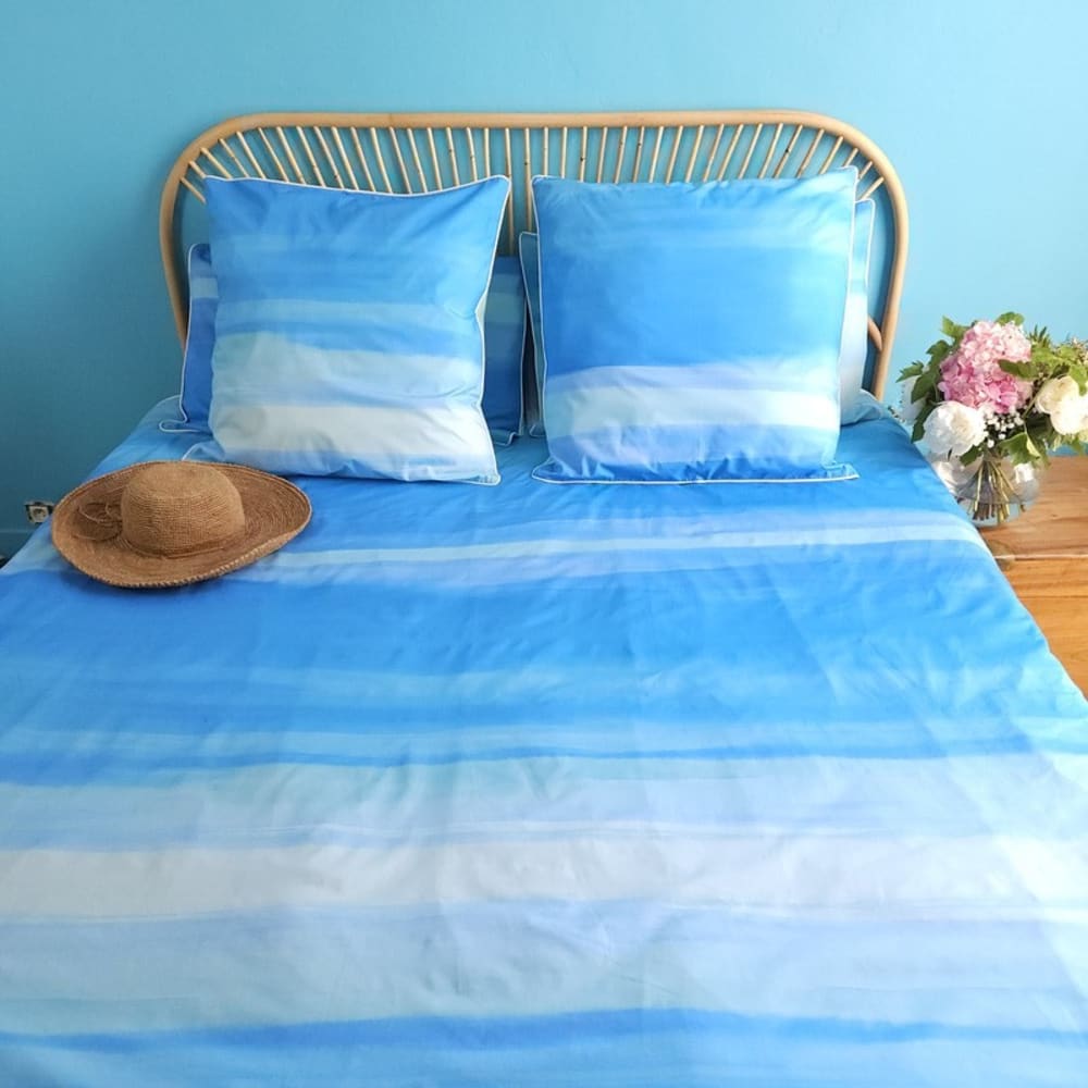 Housse de couette aquarelle - bleue