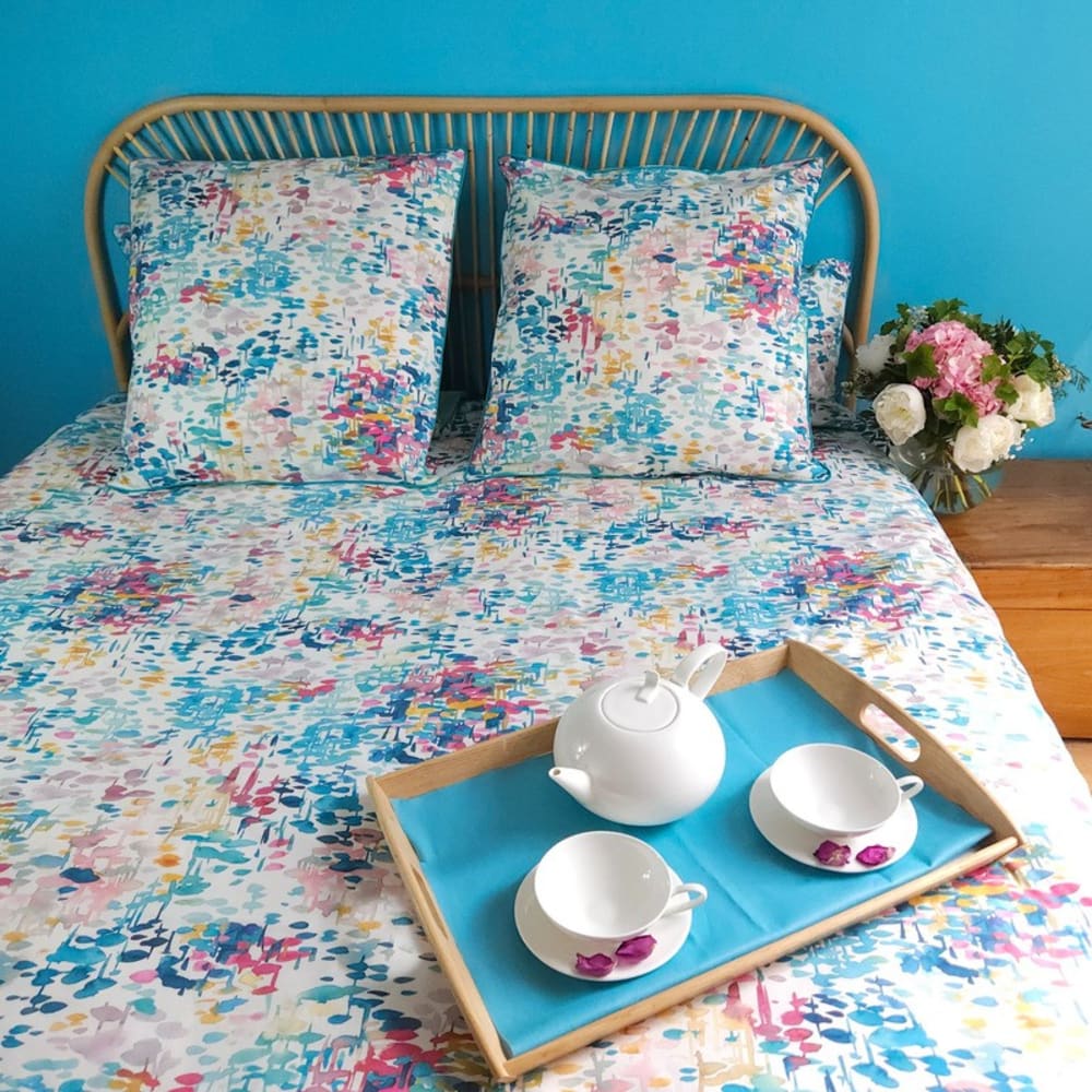 Housse de couette Reflets turquoise Dimension - 240x220