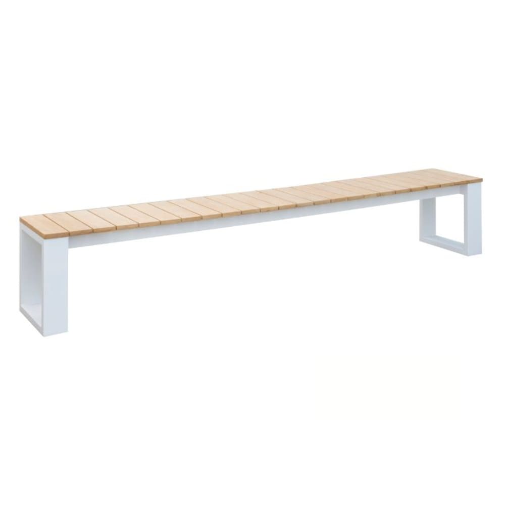Banc de jardin en aluminium et en teck 200cm