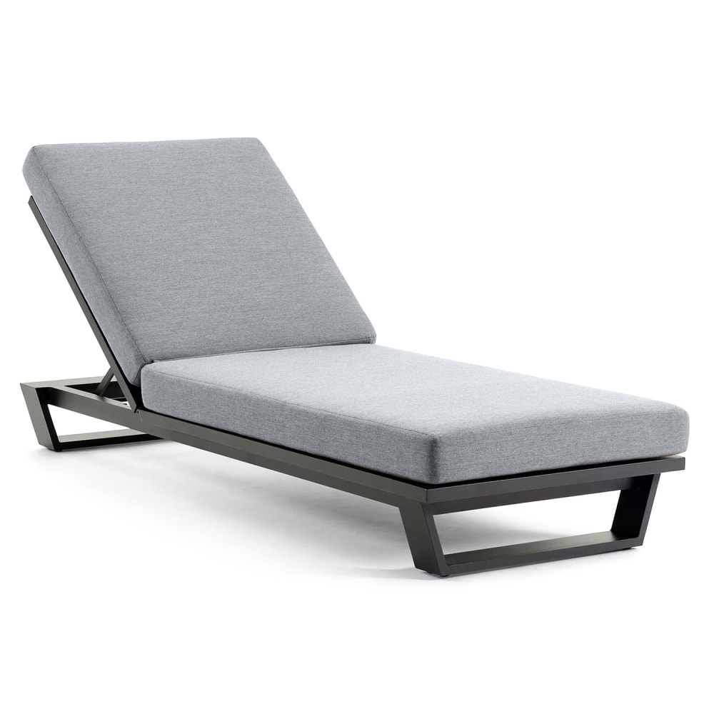 Bain de soleil en aluminium noir haut de gamme