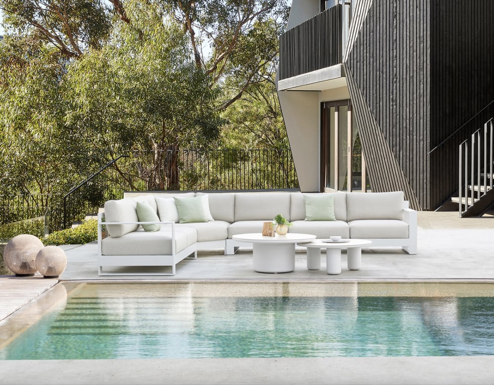 Chauffeuse de jardin design haut de gamme en aluminium