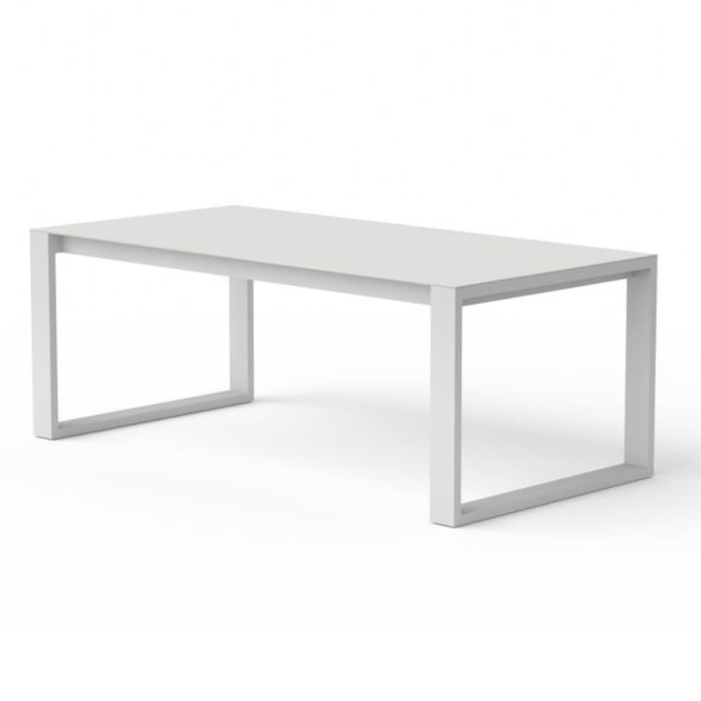 Table repas blanche plateau céramique