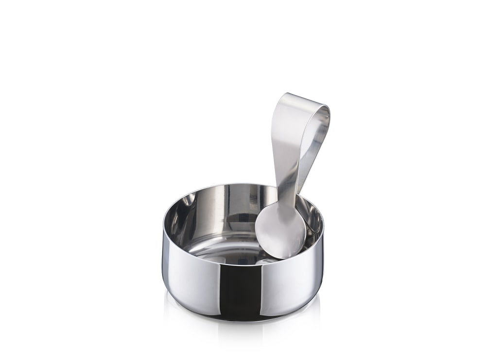 Bol apéritif 8.5cm avec cuillère en acier Bol apéritif 8.5cm avec cuillère en acier