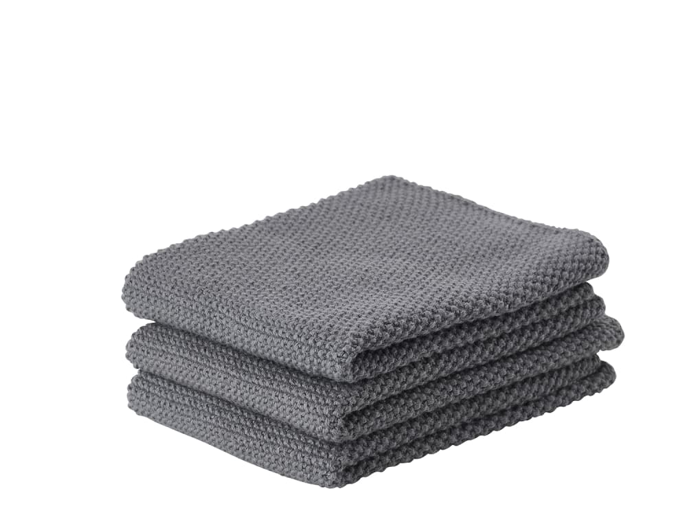 Lavette en coton gris