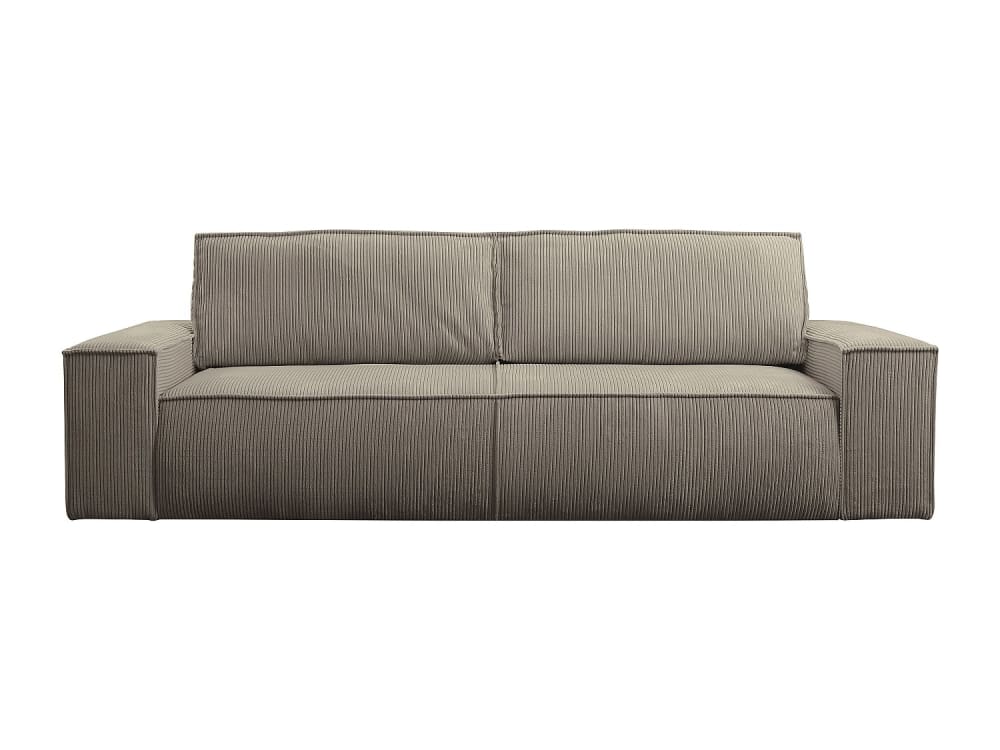Canapé convertible velours 4 places taupe