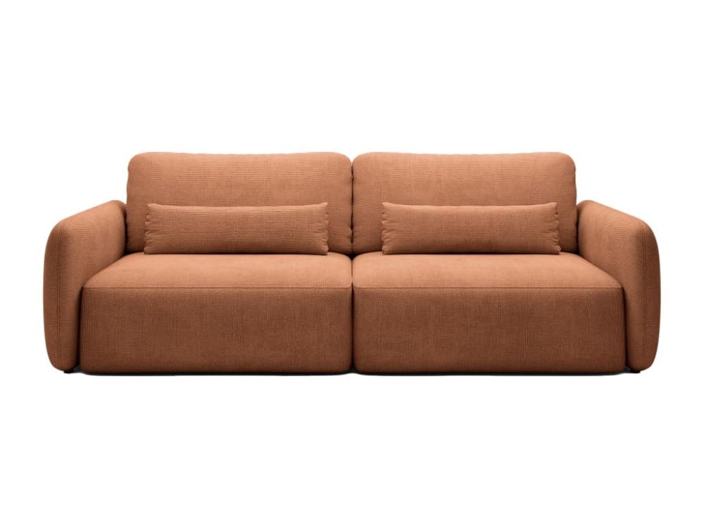 Canapé convertible  3 places terracotta