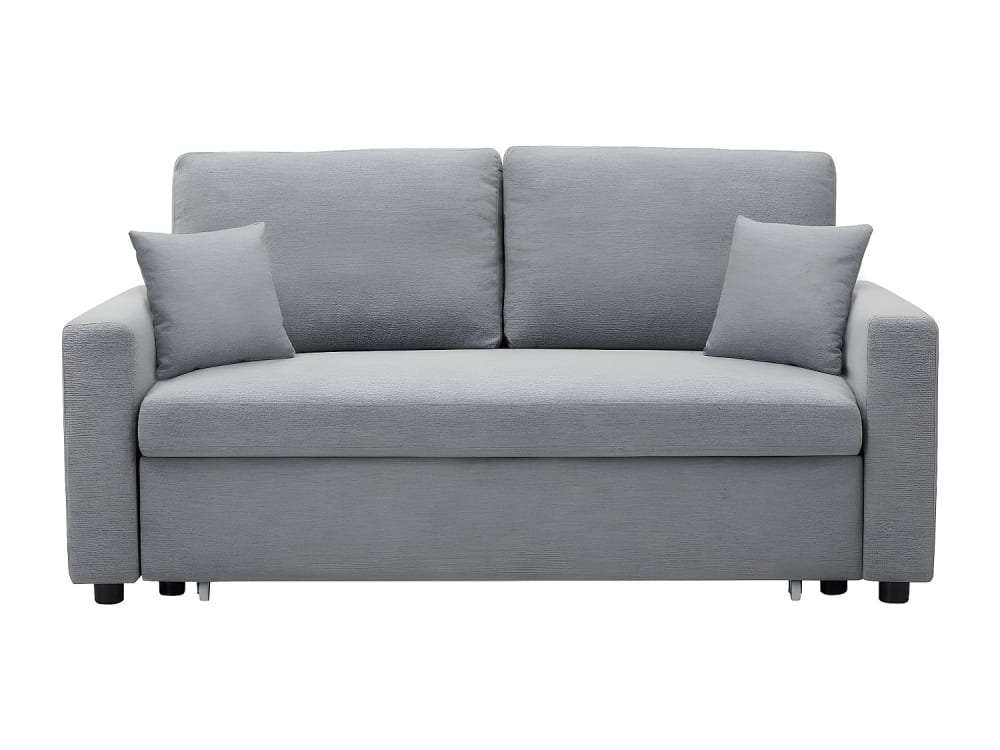 Canapé convertible polyester 3 places gris clair}