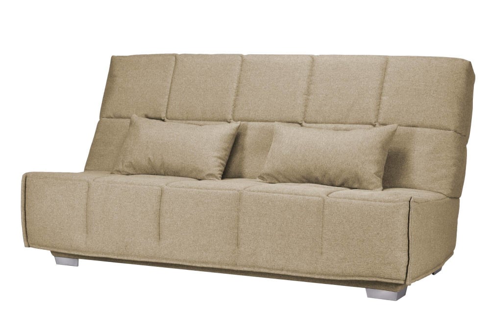 Canapé clic clac 2 places 130 x 190 cm en tissu sable