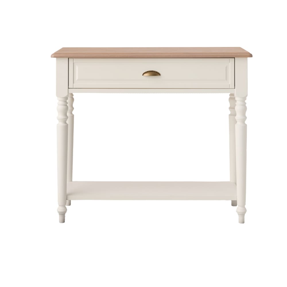 Console effet bois clair et blanc H85